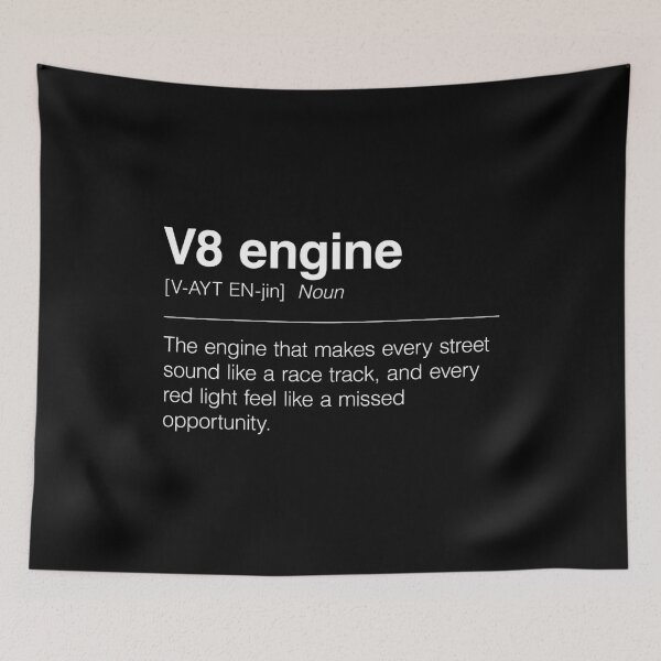 Item preview, Funny Definition of V8 Engine | The Engine That Makes Every Street Sound Like a Race Track, and Every Red Light Feel Like a Missed Opportunity designed and sold by ApexFibers.
