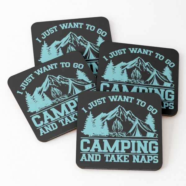 Item preview, I JUST WANT TO GO CAMPING AND TAKE NAPS, funny gift for camping lovers  designed and sold by FelkMariShop.