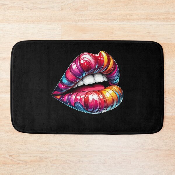 Item preview, Colorful Swirl Lip Art for Trendy Makeup Lovers designed and sold by DrawHandArt.