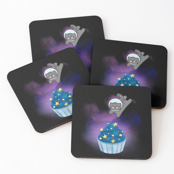 Item preview, Cosmic Cat and Galactic Cupcake designed and sold by hallwell.