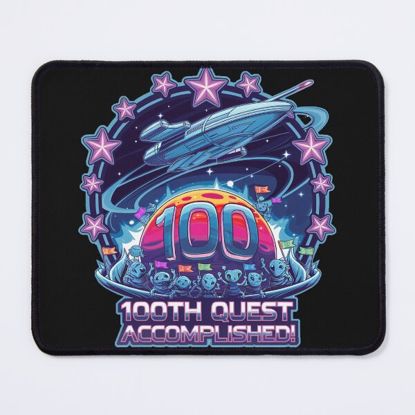 Item preview, 100 Days of School 100th Quest Accomplished designed and sold by Cute & Sassy Custom Gifting Boutiques.