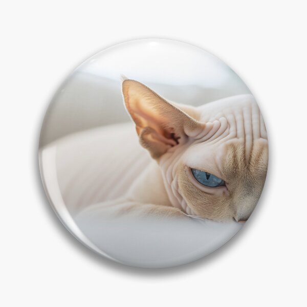 Item preview, Relaxed sphynx cat lounging at home designed and sold by anytka.