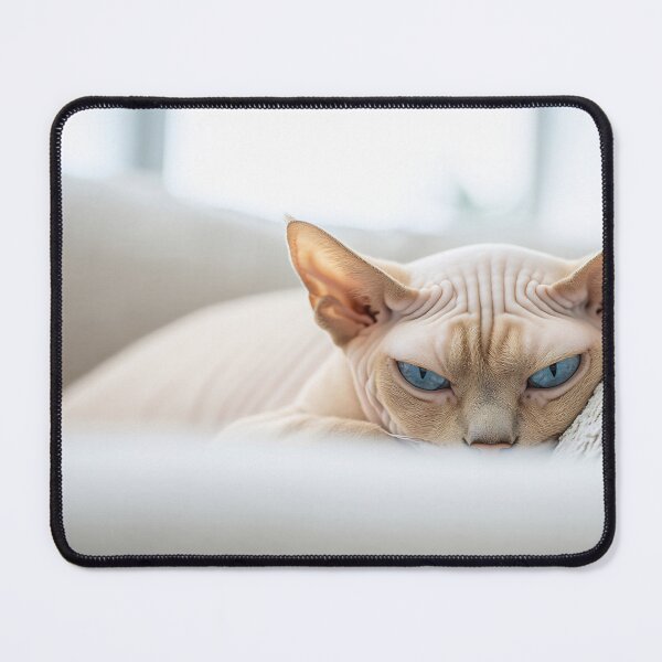 Item preview, Relaxed sphynx cat lounging at home designed and sold by anytka.