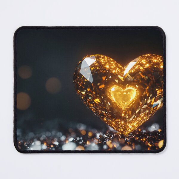 Item preview, Gold heart on dark bg designed and sold by anytka.