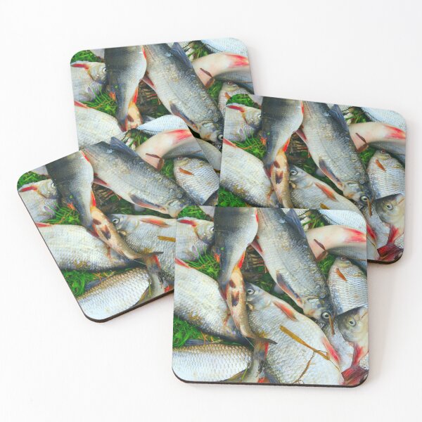 Item preview, Rich catch of fishes. Caught fishes perches common nases breames and crucian on the grass. designed and sold by Decoriolus.