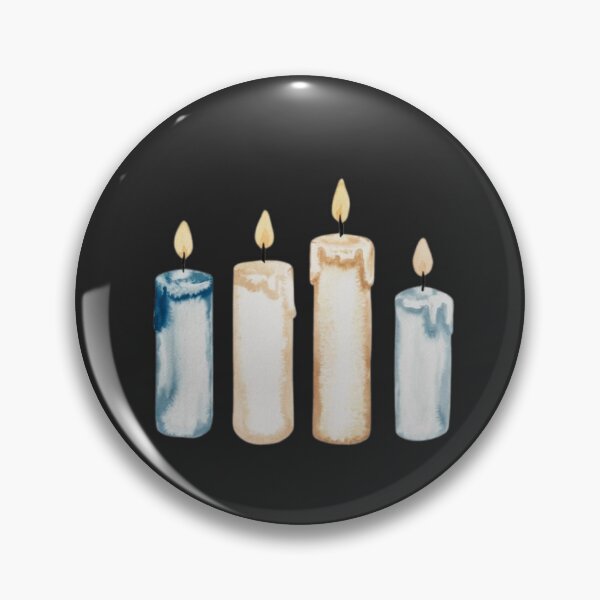 Item preview, A serene and dreamy watercolor painting of four minimalist advent candles, delicately painted in shades of blue, beige, and white designed and sold by 123ks.