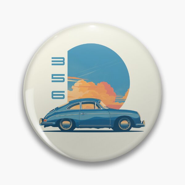 Item preview, Blue Porsche 356 Sunset illustration designed and sold by blackdogshop.