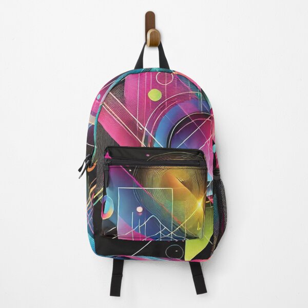 Item preview, Dynamic Neon Abstract Art – Bold Design on Black Canvas designed and sold by PawtopiaDesigns.