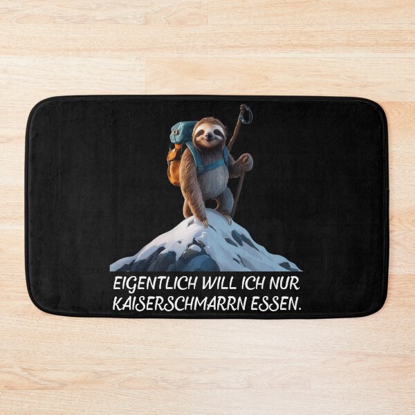 Item preview, Eigentlich Will Ich Nur Kaiserschmarrn essen- Faultier Klettert Auf Einen Schneebedeckten Berg - lustiges Zitat  designed and sold by Smix Pixels.