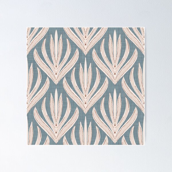 Item preview, Retro Folk Leaf Arona PANTONE 16-4109 - Mid Century Modern Botanical designed and sold by susycosta.