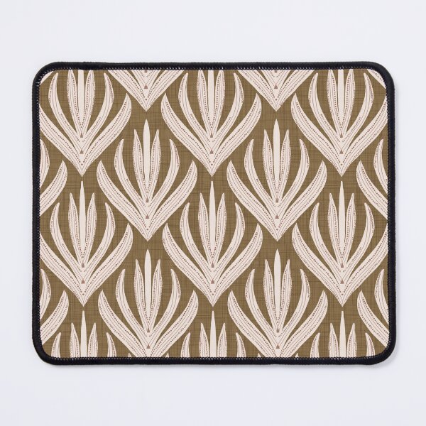 Item preview, Retro Folk Leaf Dull Gold PANTONE 17-0935 - Mid Century Modern Botanical designed and sold by susycosta.