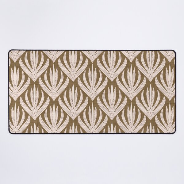 Item preview, Retro Folk Leaf Dull Gold PANTONE 17-0935 - Mid Century Modern Botanical designed and sold by susycosta.