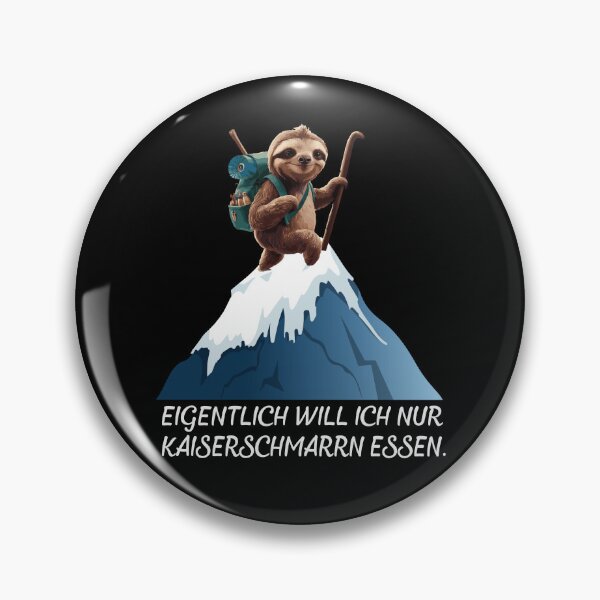 Item preview, Eigentlich Will Ich Nur Kaiserschmarrn essen - Faultier Klettert Auf Einen Schneebedeckten Berg - lustiges Zitat  designed and sold by Smix Pixels.