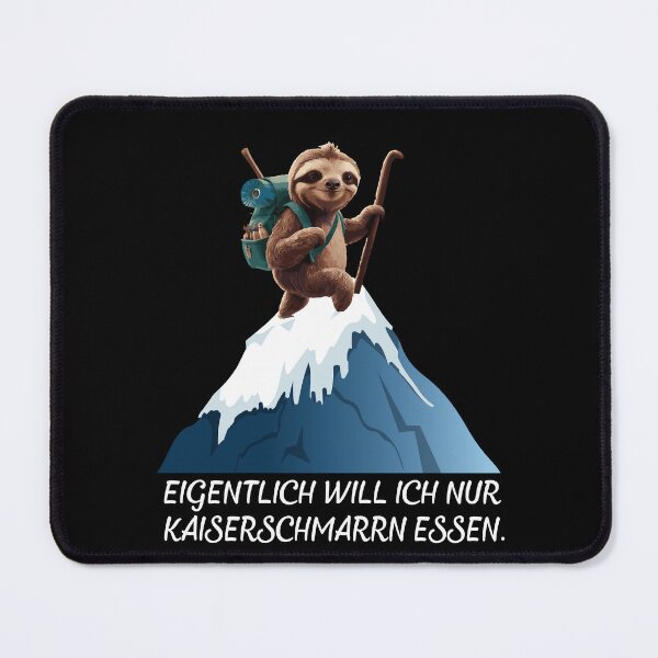 Item preview, Eigentlich Will Ich Nur Kaiserschmarrn essen - Faultier Klettert Auf Einen Schneebedeckten Berg - lustiges Zitat  designed and sold by Smix Pixels.