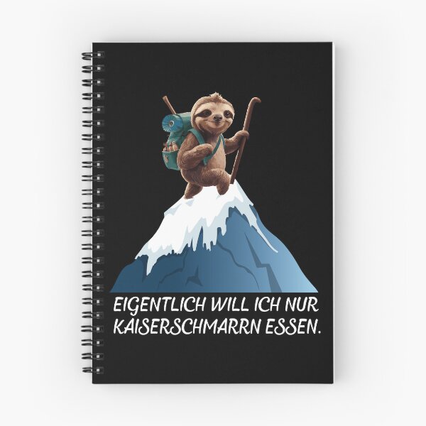 Item preview, Eigentlich Will Ich Nur Kaiserschmarrn essen - Faultier Klettert Auf Einen Schneebedeckten Berg - lustiges Zitat  designed and sold by Smix Pixels.