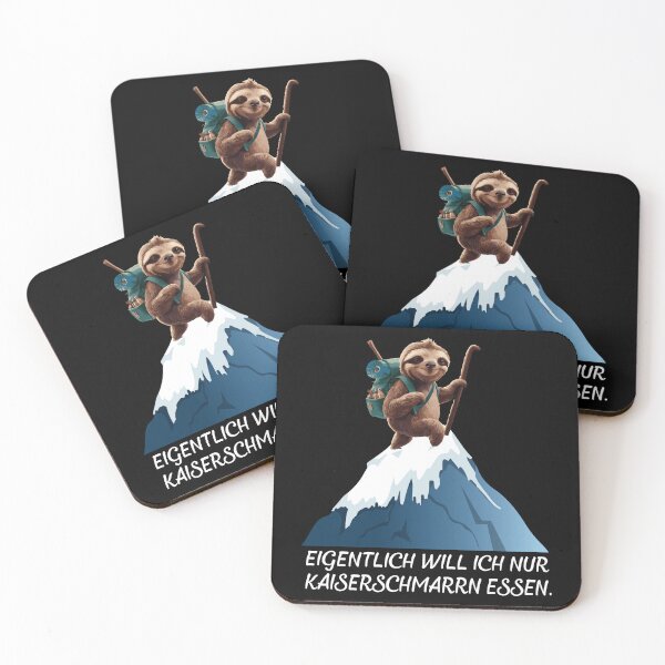 Item preview, Eigentlich Will Ich Nur Kaiserschmarrn essen - Faultier Klettert Auf Einen Schneebedeckten Berg - lustiges Zitat  designed and sold by Smix Pixels.