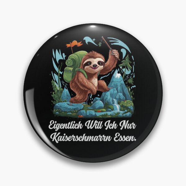 Item preview, Eigentlich Will Ich Nur Kaiserschmarrn essen - Faultier Klettert Auf Einen Schneebedeckten Berg - lustiges Zitat  designed and sold by Smix Pixels.
