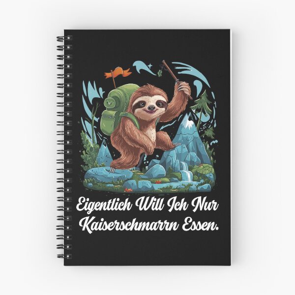 Item preview, Eigentlich Will Ich Nur Kaiserschmarrn essen - Faultier Klettert Auf Einen Schneebedeckten Berg - lustiges Zitat  designed and sold by Smix Pixels.
