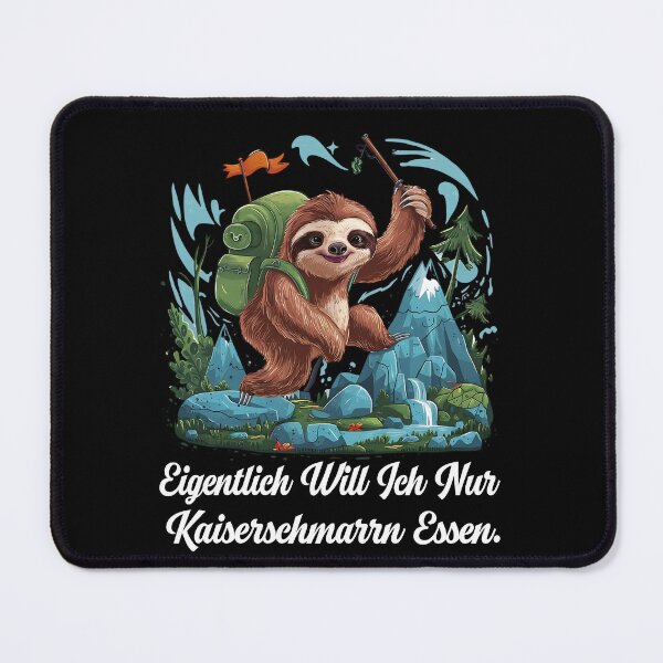 Item preview, Eigentlich Will Ich Nur Kaiserschmarrn essen - Faultier Klettert Auf Einen Schneebedeckten Berg - lustiges Zitat  designed and sold by Smix Pixels.