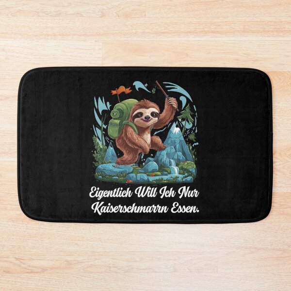 Item preview, Eigentlich Will Ich Nur Kaiserschmarrn essen - Faultier Klettert Auf Einen Schneebedeckten Berg - lustiges Zitat  designed and sold by Smix Pixels.