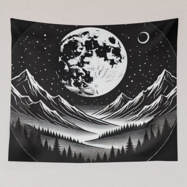 Item preview, Moonlit Mountain Serenity designed and sold by GeniusCorner.