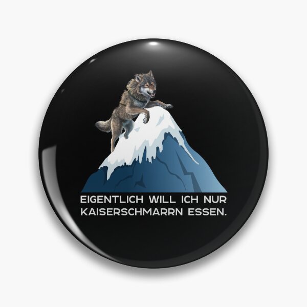 Item preview,  Eigentlich Will Ich Nur Kaiserschmarrn essen - Wolf Klettert Auf Einen Schneebedeckten Berg - lustiges Zitat  designed and sold by Smix Pixels.
