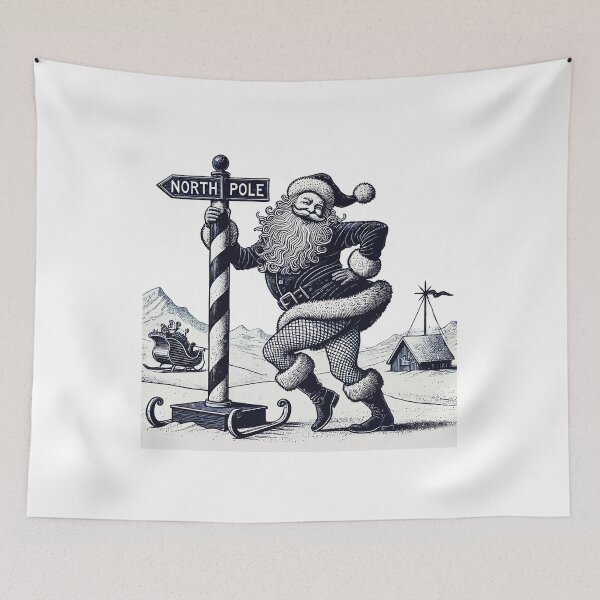 Item preview, Lustig Pole Dance Weihnachten Santa Fun designed and sold by LuminOrb.