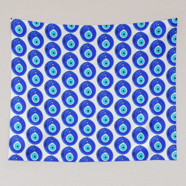 Item preview, Evil eye light blue colours  designed and sold by wallartofmio.