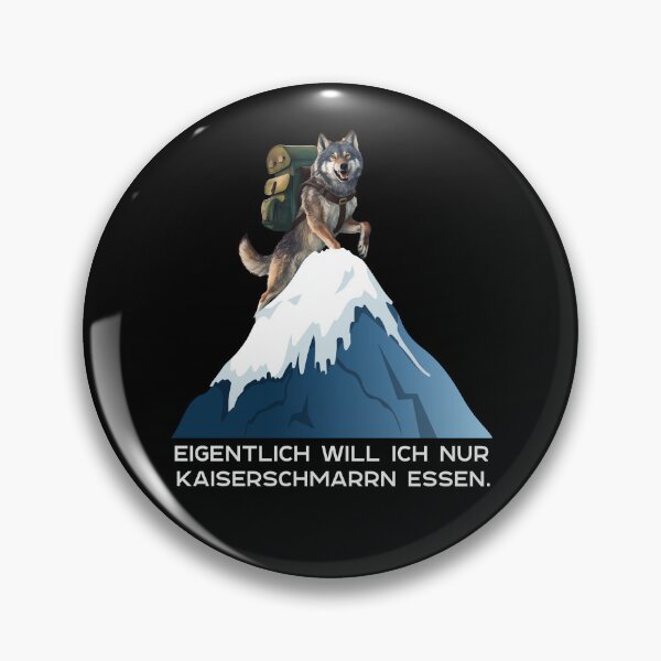 Item preview, Eigentlich Will Ich Nur Kaiserschmarrn essen - Wolf Klettert Auf Einen Schneebedeckten Berg - lustiges Zitat  designed and sold by Smix Pixels.