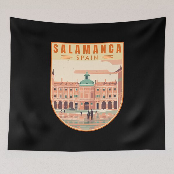 Item preview, Retro Salamanca in Spain Vector Travel Art Emblem designed and sold by MaateoDesign.