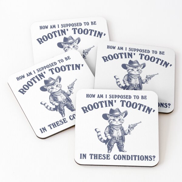 Item preview, I can't root and toot in these conditions - Vintage Drawing T Shirt, Cowboy Meme T Shirt, Funny Mental Health Meme designed and sold by Rosqzz.
