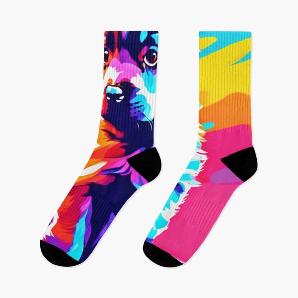 Item preview, Rainbow Hued Dog Art designed and sold by Health And Fitness Posts e-Store.