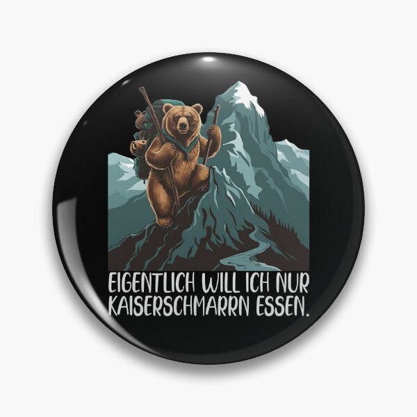 Item preview, Eigentlich Will Ich Nur Kaiserschmarrn Essen - Bär Klettert Auf Einen Schneebedeckten Berg - lustiges Zitat  designed and sold by Smix Pixels.