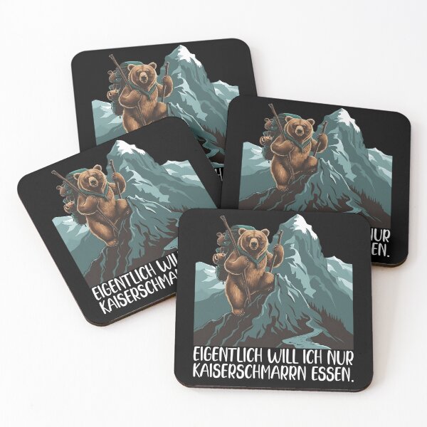 Item preview, Eigentlich Will Ich Nur Kaiserschmarrn Essen - Bär Klettert Auf Einen Schneebedeckten Berg - lustiges Zitat  designed and sold by Smix Pixels.