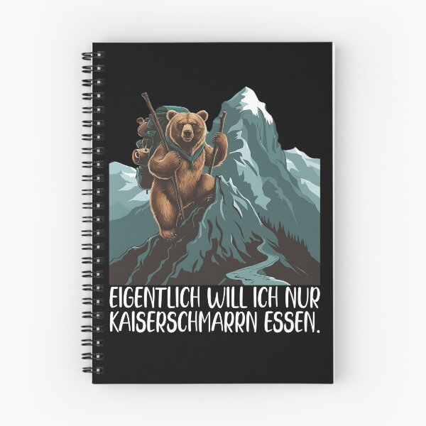Item preview, Eigentlich Will Ich Nur Kaiserschmarrn Essen - Bär Klettert Auf Einen Schneebedeckten Berg - lustiges Zitat  designed and sold by Smix Pixels.