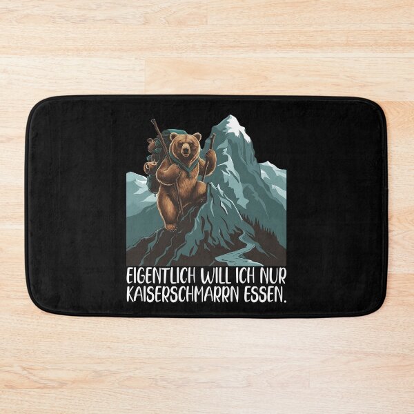 Item preview, Eigentlich Will Ich Nur Kaiserschmarrn Essen - Bär Klettert Auf Einen Schneebedeckten Berg - lustiges Zitat  designed and sold by Smix Pixels.