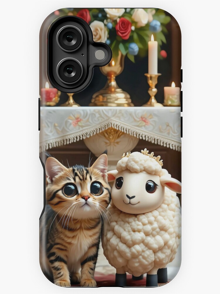 Thumbnail 1 von 4, iPhone-Hülle, cat and sheep in love designt und verkauft von Fluffy-Cat-de.