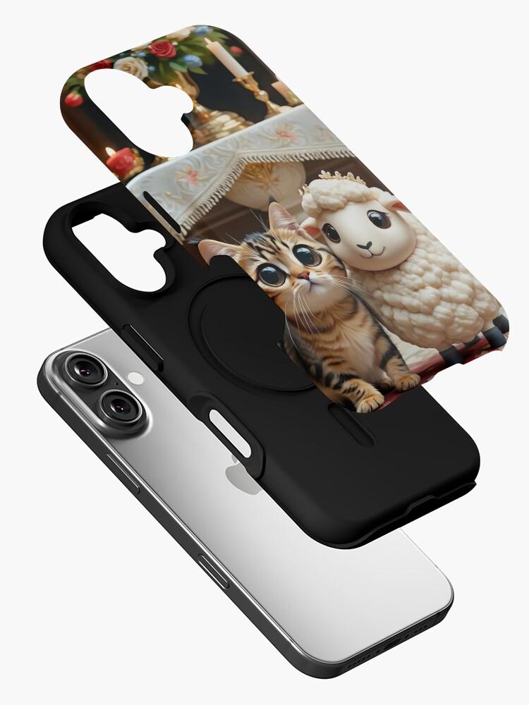 Thumbnail 2 von 4, iPhone-Hülle, cat and sheep in love designt und verkauft von Fluffy-Cat-de.