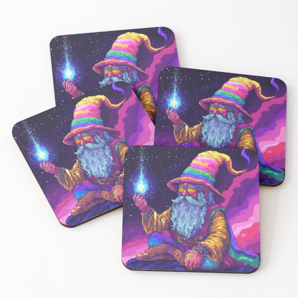 Item preview, Space Wizard Rainbow Pixel Art designed and sold by Kaos-Bit.