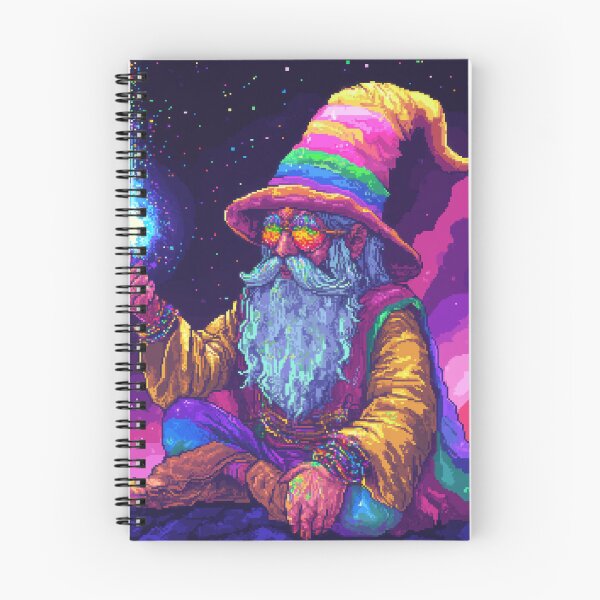 Item preview, Space Wizard Rainbow Pixel Art designed and sold by Kaos-Bit.