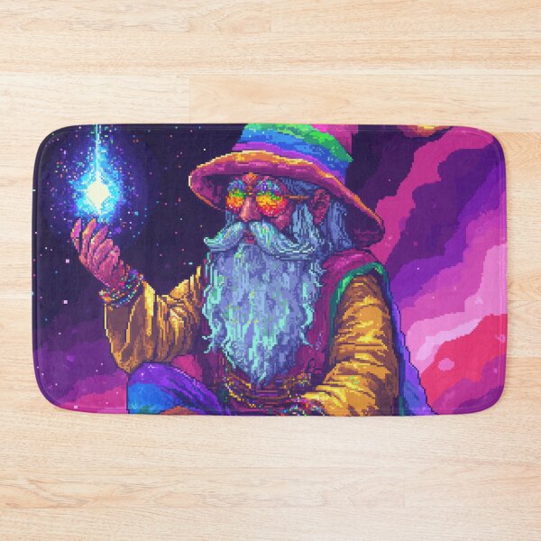 Item preview, Space Wizard Rainbow Pixel Art designed and sold by Kaos-Bit.