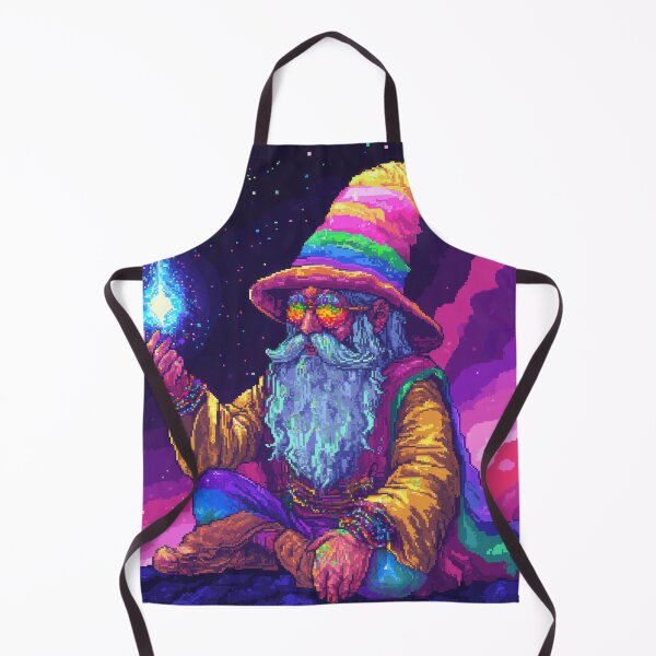 Item preview, Space Wizard Rainbow Pixel Art designed and sold by Kaos-Bit.