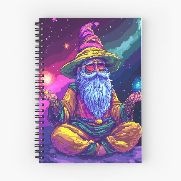 Item preview, Space Wizard Rainbow Pixel Art designed and sold by Kaos-Bit.