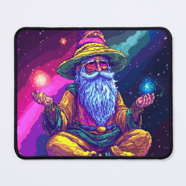 Item preview, Space Wizard Rainbow Pixel Art designed and sold by Kaos-Bit.
