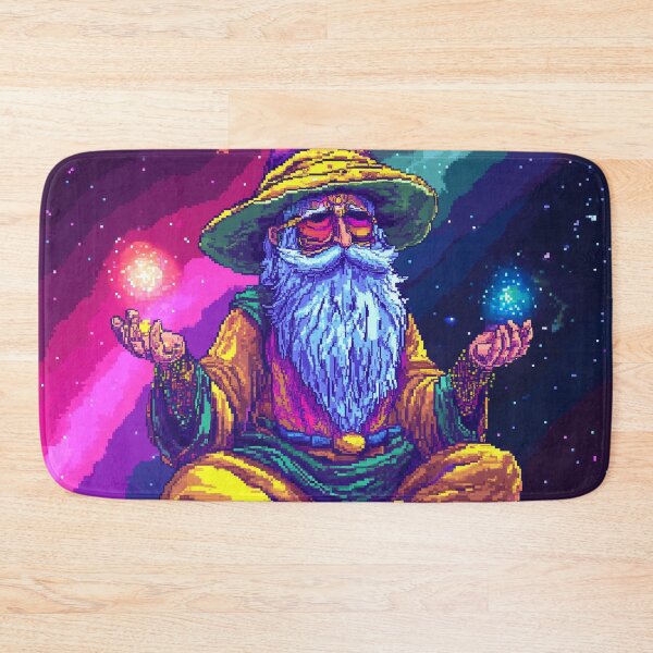 Item preview, Space Wizard Rainbow Pixel Art designed and sold by Kaos-Bit.