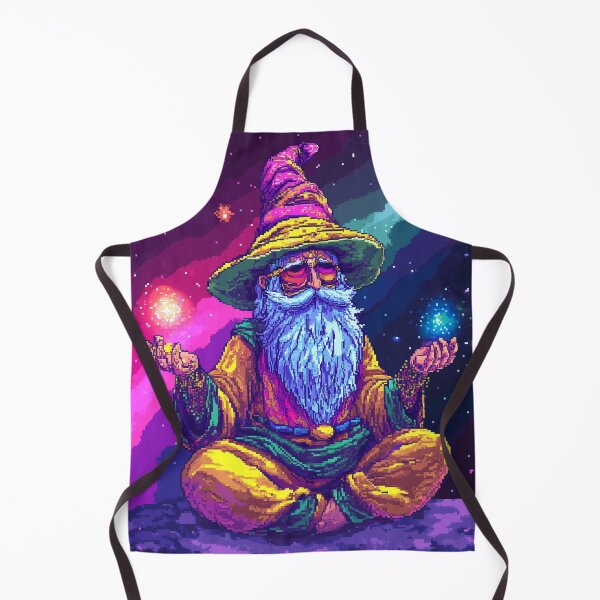 Item preview, Space Wizard Rainbow Pixel Art designed and sold by Kaos-Bit.