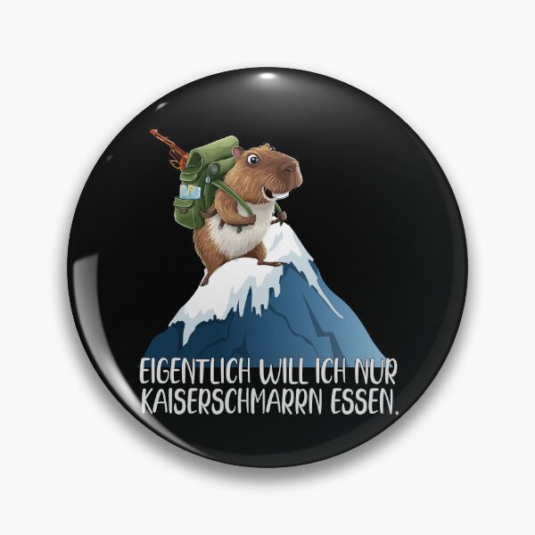 Item preview, Eigentlich Will Ich Nur Kaiserschmarrn Essen - Wasserschwein Klettert Auf Einen Schneebedeckten Berg - lustiges Zitat  designed and sold by Smix Pixels.
