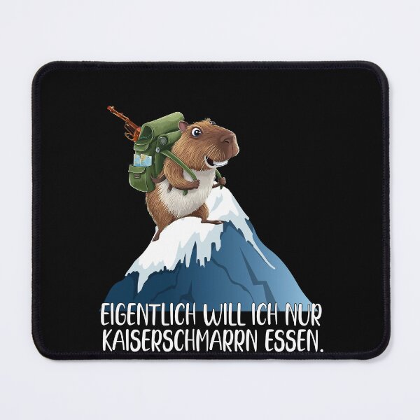 Item preview, Eigentlich Will Ich Nur Kaiserschmarrn Essen - Wasserschwein Klettert Auf Einen Schneebedeckten Berg - lustiges Zitat  designed and sold by Smix Pixels.