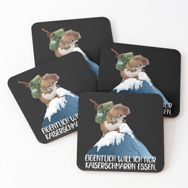 Item preview, Eigentlich Will Ich Nur Kaiserschmarrn Essen - Wasserschwein Klettert Auf Einen Schneebedeckten Berg - lustiges Zitat  designed and sold by Smix Pixels.