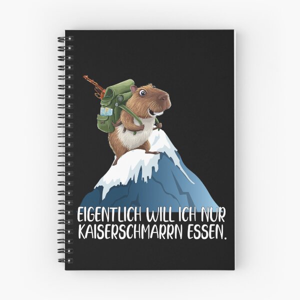 Item preview, Eigentlich Will Ich Nur Kaiserschmarrn Essen - Wasserschwein Klettert Auf Einen Schneebedeckten Berg - lustiges Zitat  designed and sold by Smix Pixels.